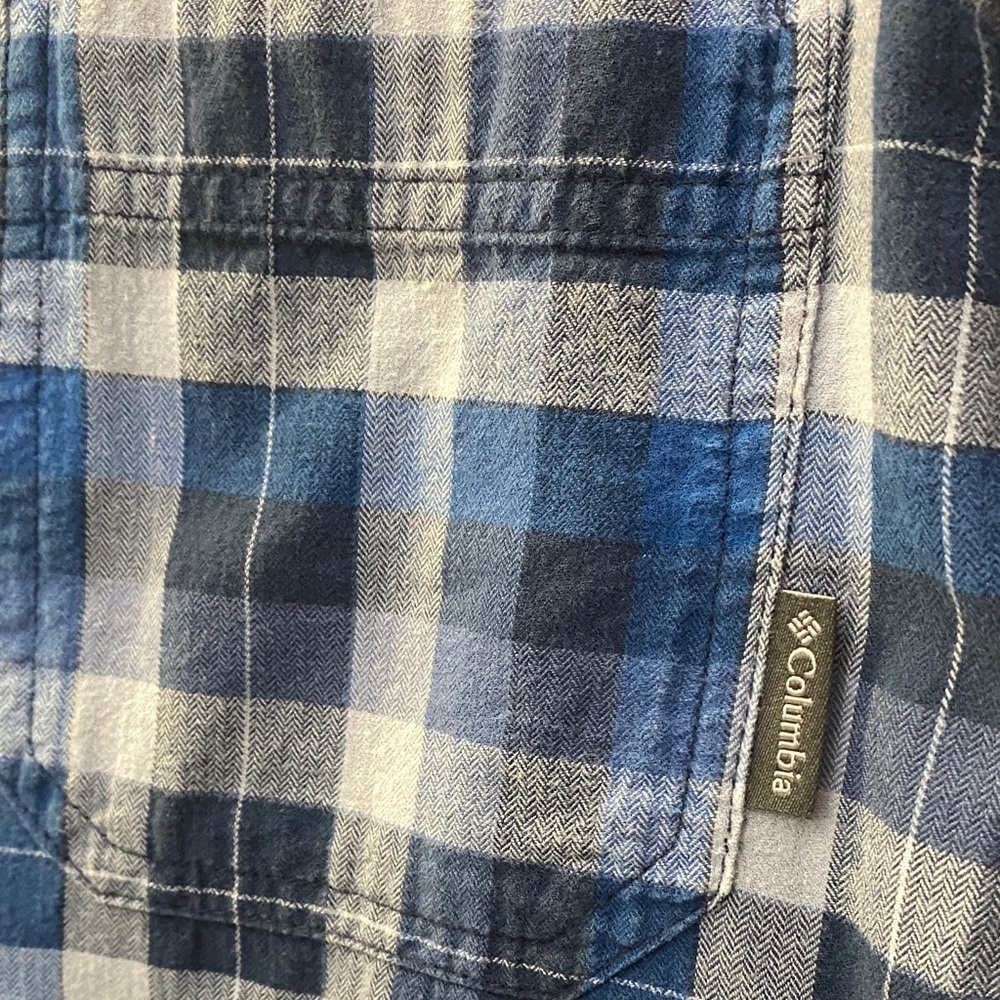 Columbia Men's Blue Plaid Shirt L - Picture 3 of 8